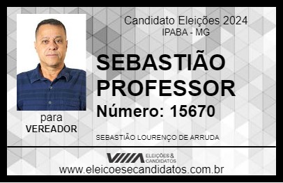 Candidato SEBASTIÃO PROFESSOR 2024 - IPABA - Eleições