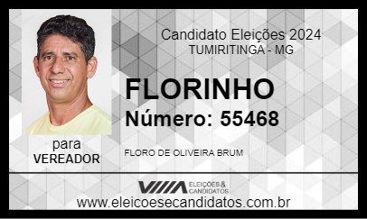 Candidato FLORINHO 2024 - TUMIRITINGA - Eleições