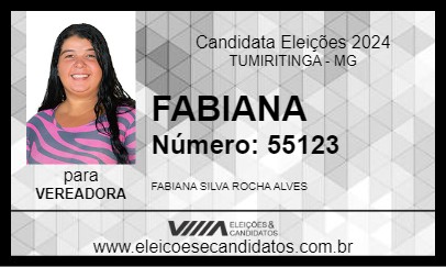 Candidato FABIANA 2024 - TUMIRITINGA - Eleições