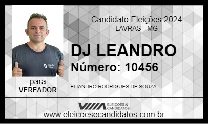 Candidato DJ LEANDRO 2024 - LAVRAS - Eleições