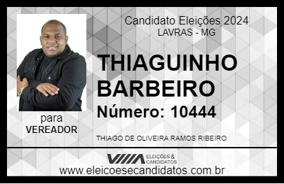 Candidato THIAGUINHO BARBEIRO 2024 - LAVRAS - Eleições