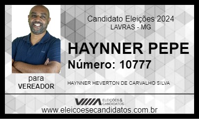 Candidato HAYNNER PEPE 2024 - LAVRAS - Eleições