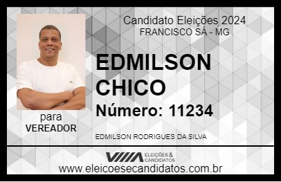 Candidato EDMILSON CHICO 2024 - FRANCISCO SÁ - Eleições