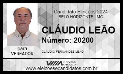 Candidato CLÁUDIO LEÃO 2024 - BELO HORIZONTE - Eleições