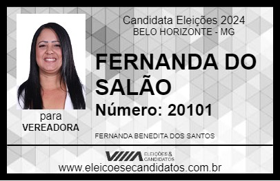 Candidato FERNANDA DO SALÃO 2024 - BELO HORIZONTE - Eleições