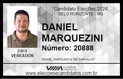 Candidato DANIEL MARQUEZINI 2024 - BELO HORIZONTE - Eleições