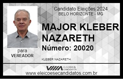 Candidato MAJOR KLEBER NAZARETH 2024 - BELO HORIZONTE - Eleições