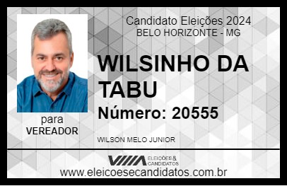 Candidato WILSINHO DA TABU 2024 - BELO HORIZONTE - Eleições