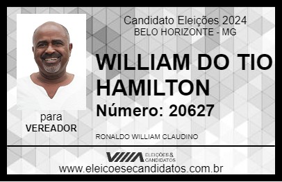 Candidato WILLIAM DO TIO HAMILTON 2024 - BELO HORIZONTE - Eleições