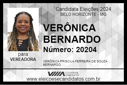 Candidato VERÔNICA BERNARDO 2024 - BELO HORIZONTE - Eleições