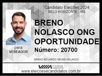 Candidato BRENO NOLASCO ONG OPORTUNIDADE 2024 - BELO HORIZONTE - Eleições