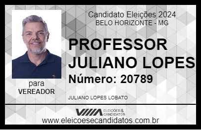 Candidato PROFESSOR JULIANO LOPES 2024 - BELO HORIZONTE - Eleições