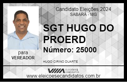 Candidato SARGENTO HUGO 2024 - SABARÁ - Eleições