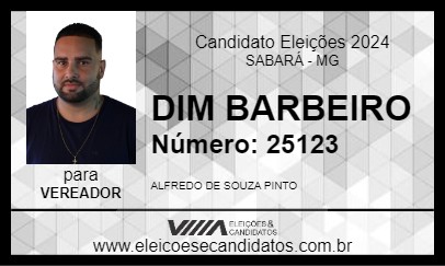 Candidato DIM BARBEIRO 2024 - SABARÁ - Eleições