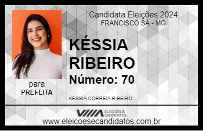 Candidato KÉSSIA RIBEIRO 2024 - FRANCISCO SÁ - Eleições