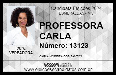 Candidato PROFESSORA CARLA 2024 - ESMERALDAS - Eleições