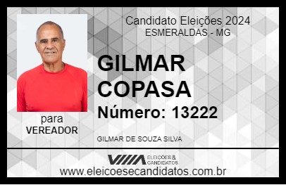 Candidato GILMAR DO RECREIO 2024 - ESMERALDAS - Eleições