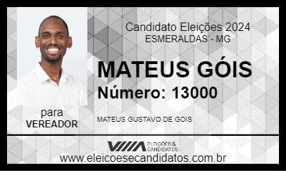 Candidato MATEUS GÓIS 2024 - ESMERALDAS - Eleições