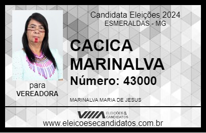 Candidato CACICA MARINALVA 2024 - ESMERALDAS - Eleições