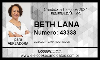 Candidato BETH LANA 2024 - ESMERALDAS - Eleições