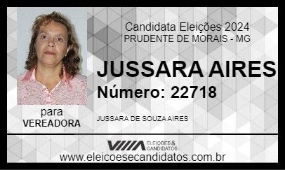 Candidato JUSSARA AIRES 2024 - PRUDENTE DE MORAIS - Eleições