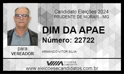 Candidato DIM DA APAE 2024 - PRUDENTE DE MORAIS - Eleições