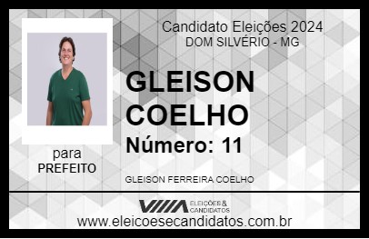 Candidato GLEISON COELHO 2024 - DOM SILVÉRIO - Eleições