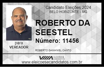 Candidato ROBERTO DA SEESTEL 2024 - BELO HORIZONTE - Eleições