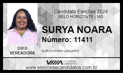 Candidato SURYA NOARA 2024 - BELO HORIZONTE - Eleições