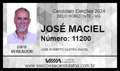 Candidato JOSÉ MACIEL 2024 - BELO HORIZONTE - Eleições