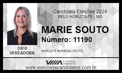 Candidato MARIE SOUTO 2024 - BELO HORIZONTE - Eleições