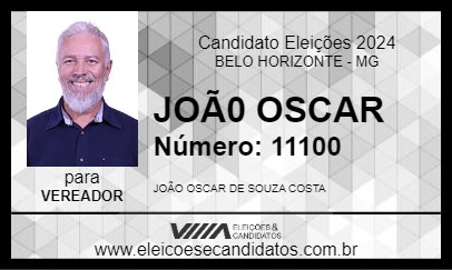 Candidato JOÃ0 OSCAR 2024 - BELO HORIZONTE - Eleições