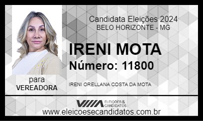 Candidato IRENI MOTA 2024 - BELO HORIZONTE - Eleições