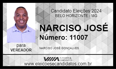 Candidato NARCISO JOSÉ 2024 - BELO HORIZONTE - Eleições