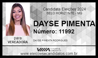 Candidato DAYSE PIMENTA 2024 - BELO HORIZONTE - Eleições