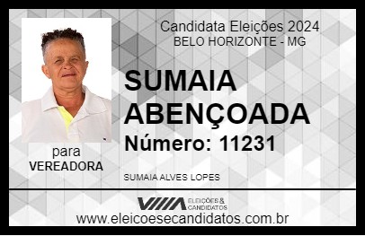 Candidato SUMAIA ABENÇOADA 2024 - BELO HORIZONTE - Eleições