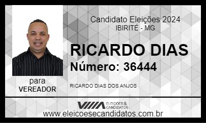 Candidato RICARDO DIAS 2024 - IBIRITÉ - Eleições