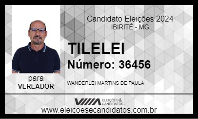 Candidato TILELEI 2024 - IBIRITÉ - Eleições