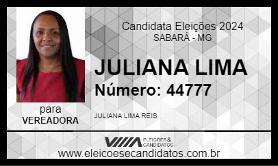 Candidato JULIANA LIMA 2024 - SABARÁ - Eleições