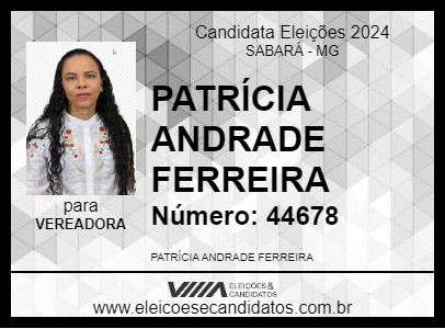 Candidato PROFESSORA PATRICIA 2024 - SABARÁ - Eleições