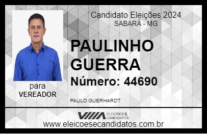 Candidato PAULIM GUERRA 2024 - SABARÁ - Eleições