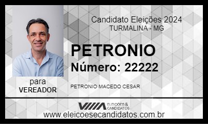 Candidato PETRONIO 2024 - TURMALINA - Eleições