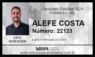 Candidato ALEFE COSTA 2024 - TURMALINA - Eleições