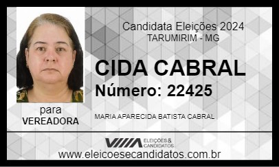 Candidato CIDA CABRAL 2024 - TARUMIRIM - Eleições