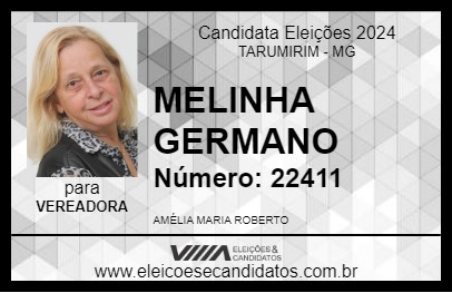 Candidato MELINHA GERMANO 2024 - TARUMIRIM - Eleições