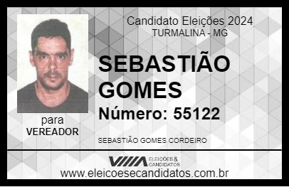 Candidato SEBASTIÃO GOMES 2024 - TURMALINA - Eleições