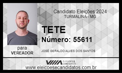 Candidato TETE 2024 - TURMALINA - Eleições