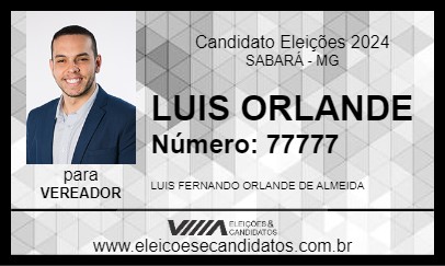 Candidato LUIS ORLANDE 2024 - SABARÁ - Eleições