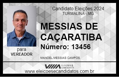 Candidato MESSIAS DE CAÇARATIBA 2024 - TURMALINA - Eleições