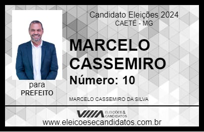 Candidato MARCELO CASSEMIRO 2024 - CAETÉ - Eleições